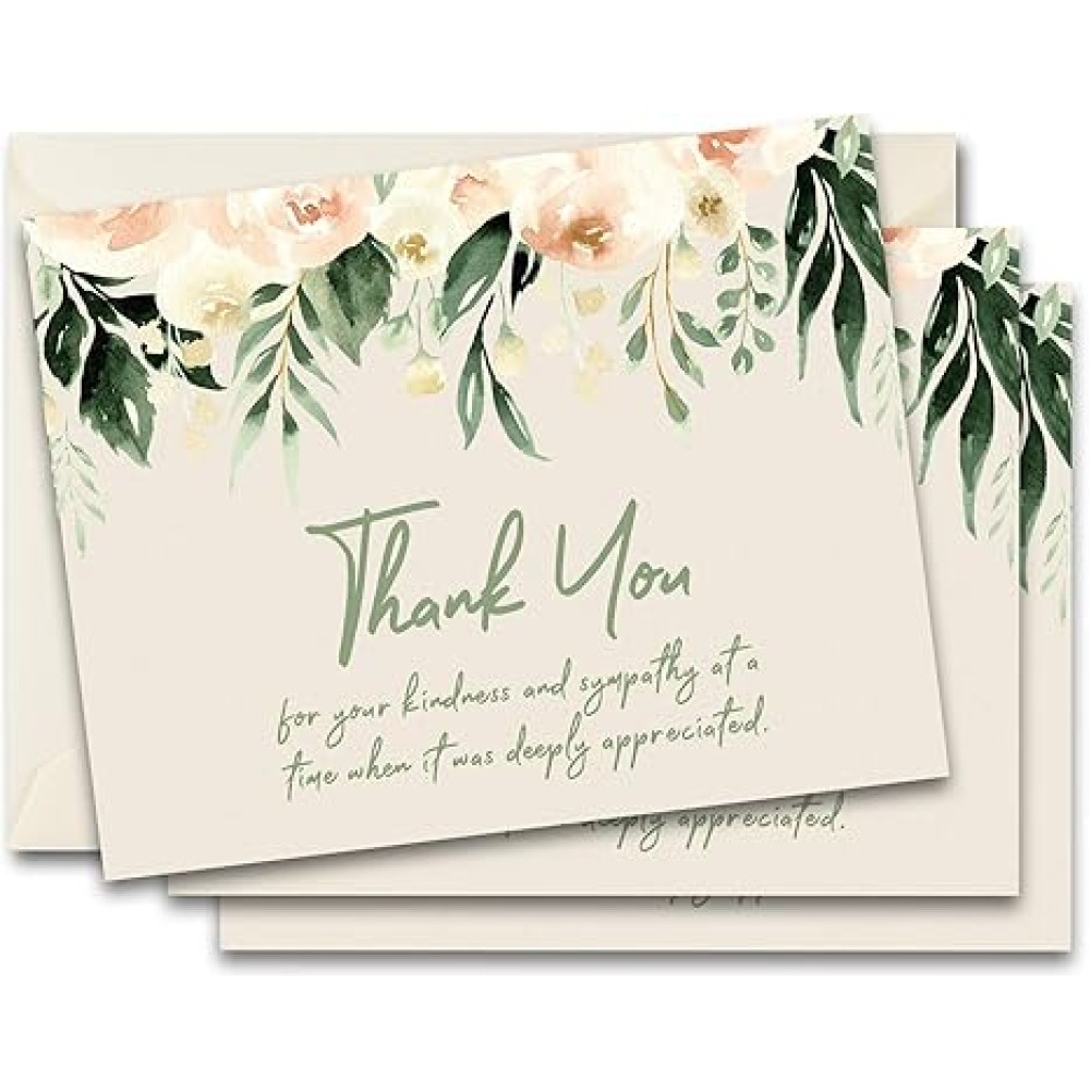 Blank Funeral Thank You Cards