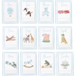 Boy Watercolor Milestone Cards